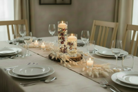 100 Floating Burgundy Pearls with Sparkling Gems- Large Sizes- Option of 6 Submersible Fairy Lights Strings Hidable Submersible Batteries- 2 Gallons of Transparent Water Gels for Vases