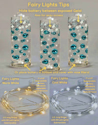Floating Red Stars-Sparkling Large Sizes-Fills 1 Gallon for Your Vases-With Option of 3 Submersible Fairy Lights