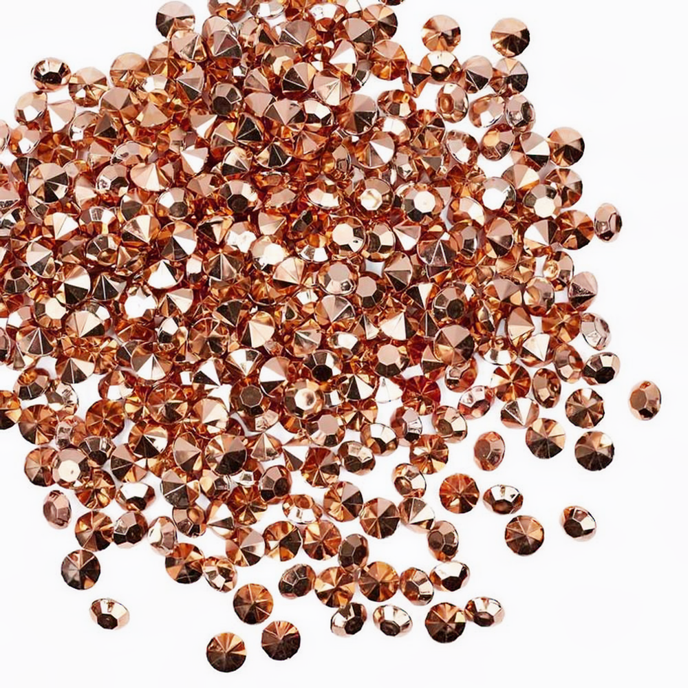 Accents de taille diamant en or rose métallisé 450 - Table Scatter