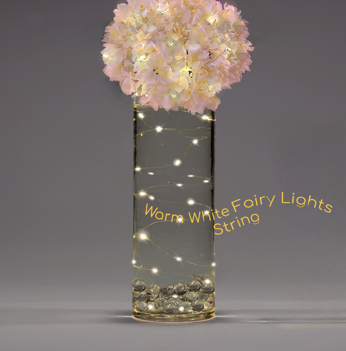 3 Submersible LED Fairy Lights Strings Warm White or Cool White Garland- with Hidable and Submersible Batteries