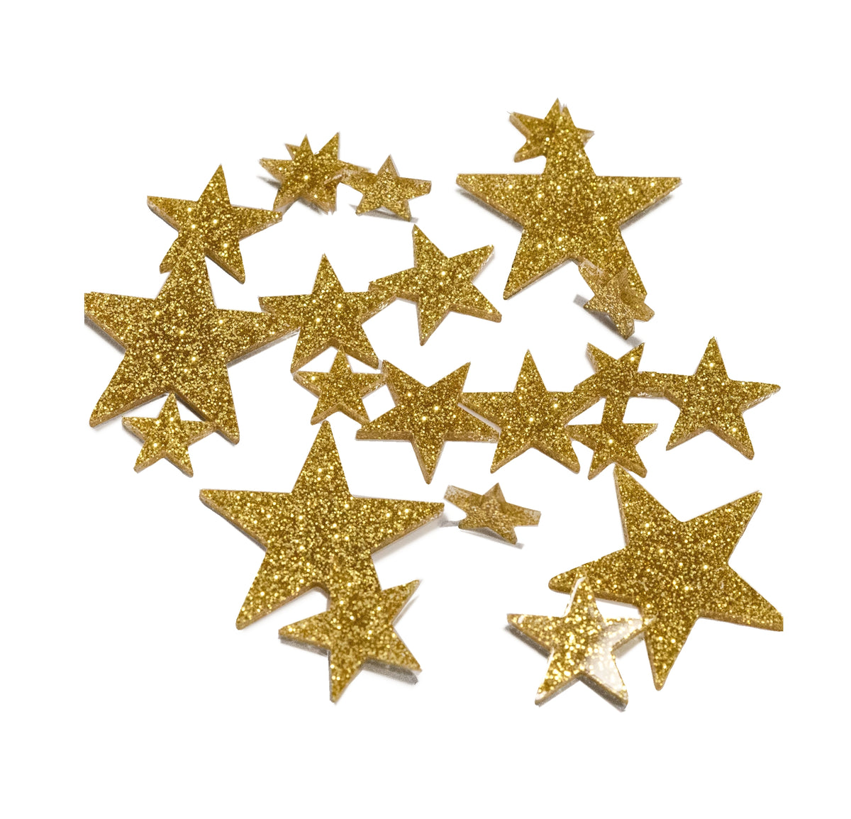 50 Floating Gold Stars- Sparkling- Large Sizes- Fills 1 Gallon of the Transparent Floating Gels for Your Vases- With Pre-Measured Prep Bags- Option of 3 Submersible Fairy Lights Strings