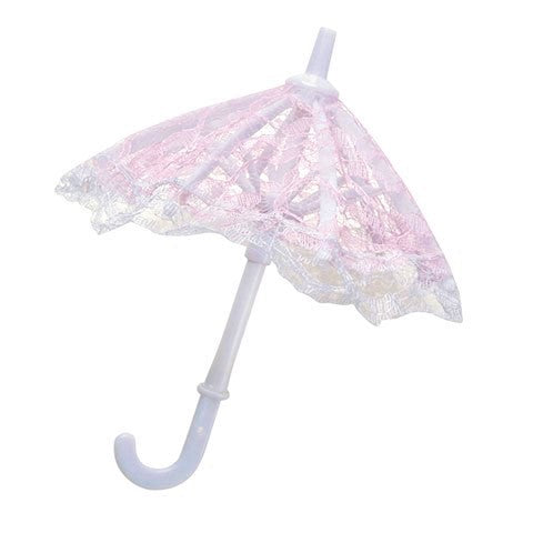 3 Mini Lace Umbrellas - Pink - 7