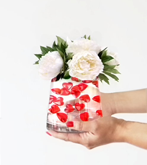 Coeurs rouges flottants - Grand - Lucite - Décorations de vase - Dispersion de table