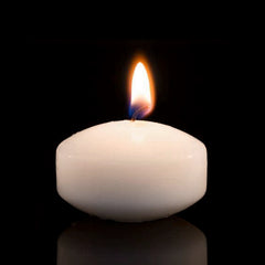 סט נרות צפים שנהב בגודל 2 אינץ' של 4 נרות ללא ריח.