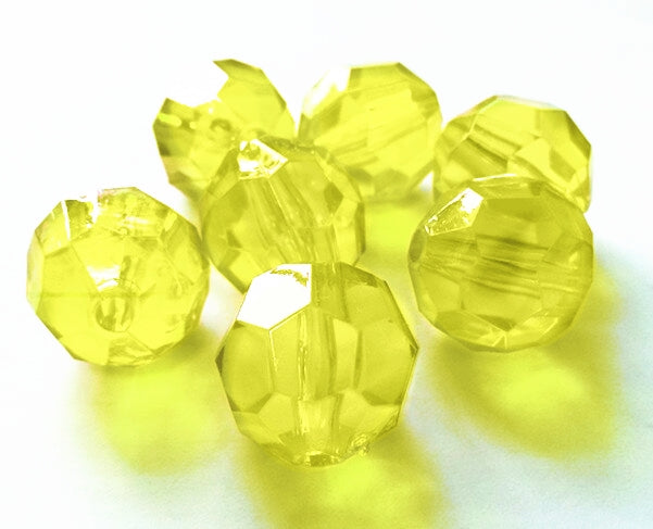 Gemmes rondes scintillantes jaune vif - décorations de vase et dispersion de table